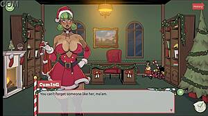 3D Christmas hentai game with mature and teen women