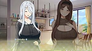 Summer Clover Harem Hentai Game Ep 4 - Caught Boss Masturbating to My Giant Cock