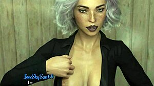 3D cartoon of toilet action with horny skylark