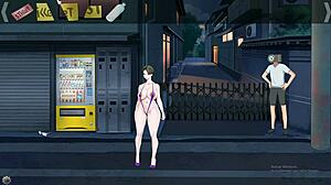 Milf sfacciata esibizionista mostra all'aperto