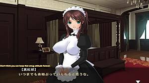 Etsuko scene 2 in Maid-san to Boin game