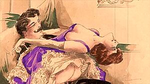 Vintage Erotic Illustration with Subtle Anime Charm