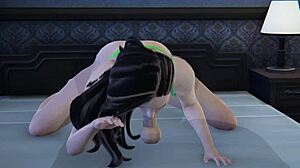 Beautiful anime babe Laura Matsuda gives a great blowjob in 3D porn