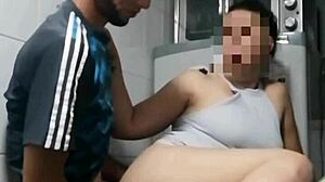 i love this passionate amateur sex in the kitchen so much.