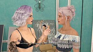 A naughty model in a risqué cartoon adventure