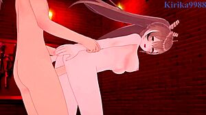 Hakos Baelz and Nanashi Mumei Wild Creampie