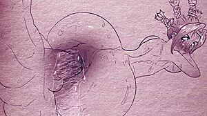 Animasjon med papir og blyanter: hentai Hunter x Hunter Menchi stedmor fucking