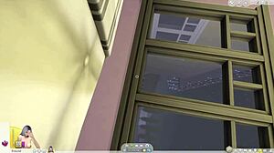 Three woman action in The Sims 4 with first person experience