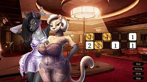 Furry sex cabaret game with no dialogue, only animation and gameplay