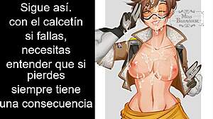 Tracer Overwatch femdom takes control with toys