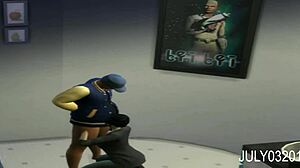 voyeur life - lady sucking black dick in bathroom