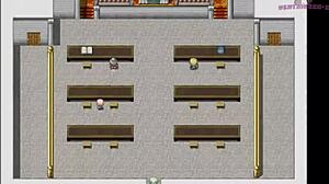 Caballera Femenina con Tetas Grandes Le Agarran las Tetas por su Pareja en Juego Manga Oppai