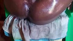 oiled big black dick cumming in unique solo position! 🔥