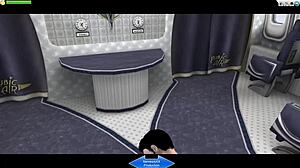 In a 3D plane, the sex session begins