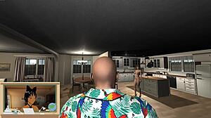 Sex lady sonia teases and dances sexy in 3d outfit