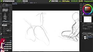 Hand drawn porn video with trashman theme in anime style