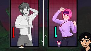 In this animated video, the loser gets fucked by the winner in a hardcore scene