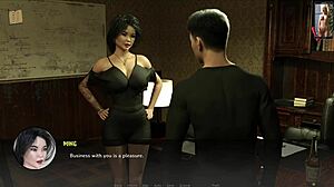 Anime and manga style porn video with a walkthrough of a video game called Reunion 90