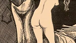 Vintage Erotic Drawings Showcase Raw Anime Sensuality and Style