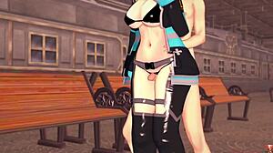 Fiery cosplayer controls hot missionary action in 3D