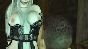 Extreme Service with Small White Beauty! Big Tits and Massive Cock Action!