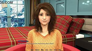 Uudet muistot 9, rohkea brunetti anime-seksi