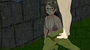 Kyo animation plump girl flashes huge tits