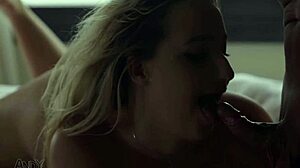 French blonde babe drilled at a luxury swinger party with group action.