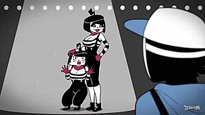 Cartoon sex with mime explodes hard!