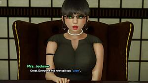 The story of a new teacher in a porn game begins