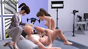 Behind the Scenes: Porno Casting with Rough Cowgirl and Doggy in Sims 4 3D.