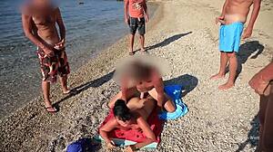 Cum-filled public ass in outdoor orgy