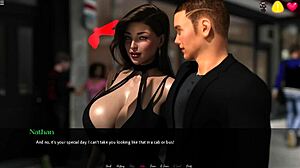 The office porn game continues with a visual novel style
