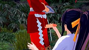 Akeno Himejima Blindfolded Blowjob and Kuroka Switch in HSDxD NTR Madness E9 Full Movie on Sheer FantasyKing3.