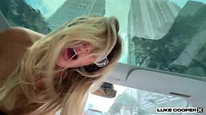 Bonnie Blue Rides Hard in Self-Driving Tesla!