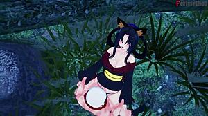 Akeno Himejima Blindfolded Blowjob and Kuroka Switch in HSDxD NTR Madness E9 Full Movie on Sheer FantasyKing3.