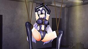 What secrets does Jeanne Alter hold in this intriguing 3D cartoon anime scene?