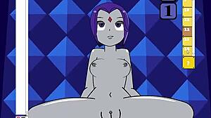 Butt fucking in animated porn with a Teen Titans theme