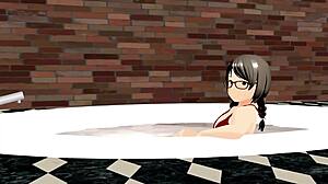 Asian kyo hides in a bubble bath and more