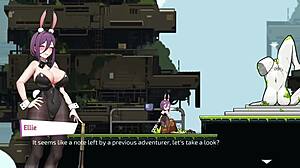 hentai game with cute girl in bunny costume enjoying wild sex with monsters