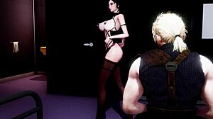 Slutty Tifa Storms Cloud's Apartment for Wet Hardcore Action!