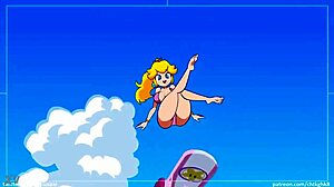 Hot holiday with Peach the princess from Super Mario
