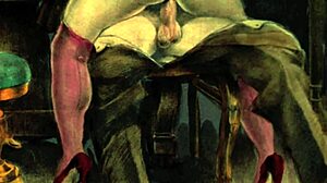 Смелые винтажные эротические рисунки в ретро-стиле