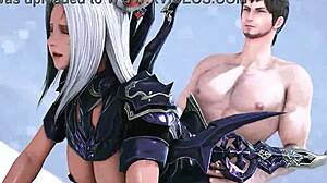 FFXIV Dragoon Miqote and Hyur Fuck Hard in Rule 34