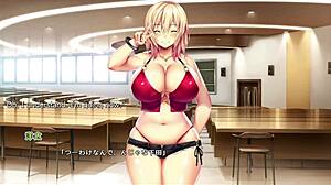 Tenioha feat Ikumi route part 3 shows Ikumi fucking fat tits hard