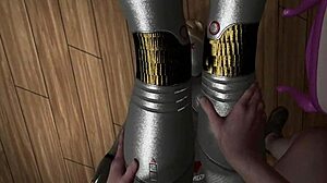 3D animated anime with ballerina and big cock