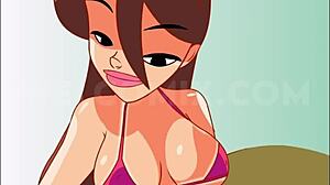 Sultry tanning scenes and animation