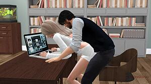 Dominant boss bangs new blonde secretary hard on office desk. Cheating intensifies at work.