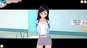 Teen blowjob turns wild during library sex at Koikatsu party