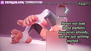 Femdom foot worship and degradation